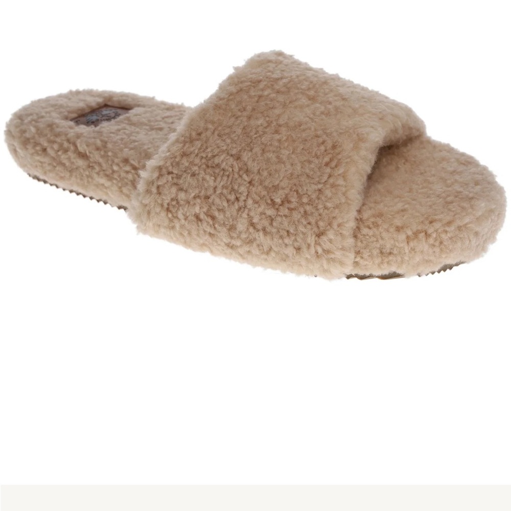 Laddies Dockers slippers Luxe Sherpa One Band Slide oatmeal-tan M6461-8612